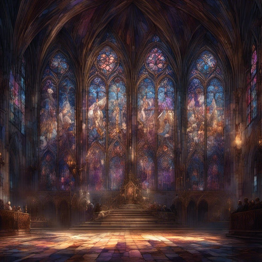 Dark Fantasy Art Nouveau Masterpiece in 8k