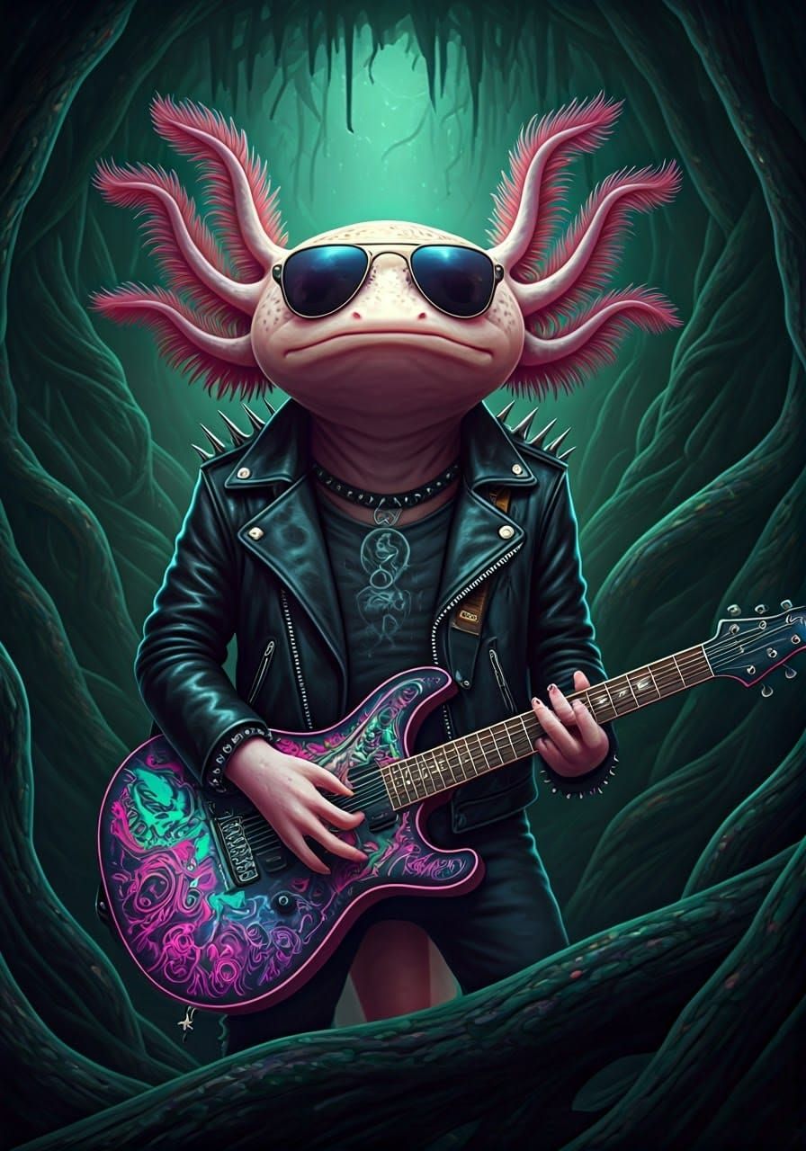 Axolotl rock star