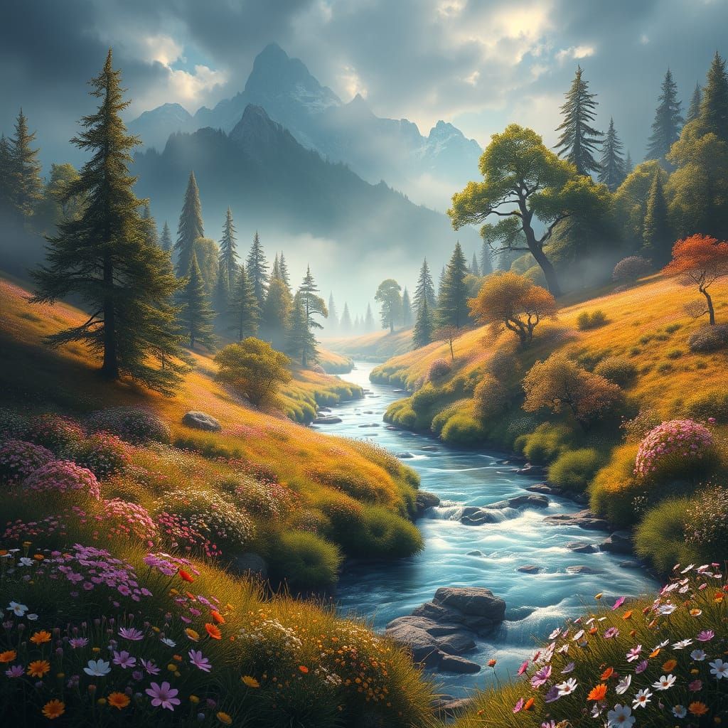 Hidden Paradise with Crystal River and Ancient Trees in Hype...