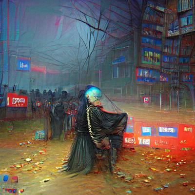 Eerie Halloween Night Scene