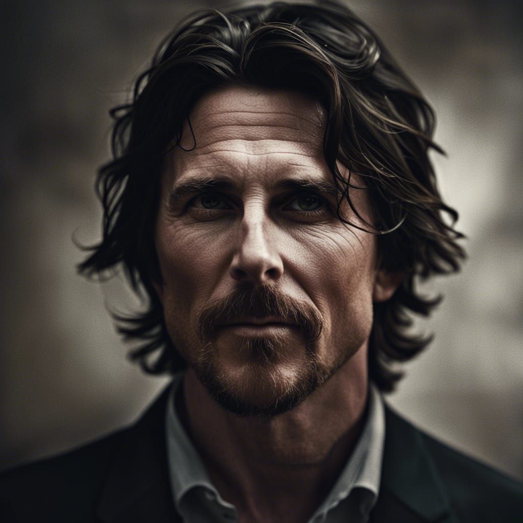 Christian Bale Portrait in Style of Fine Art Photography