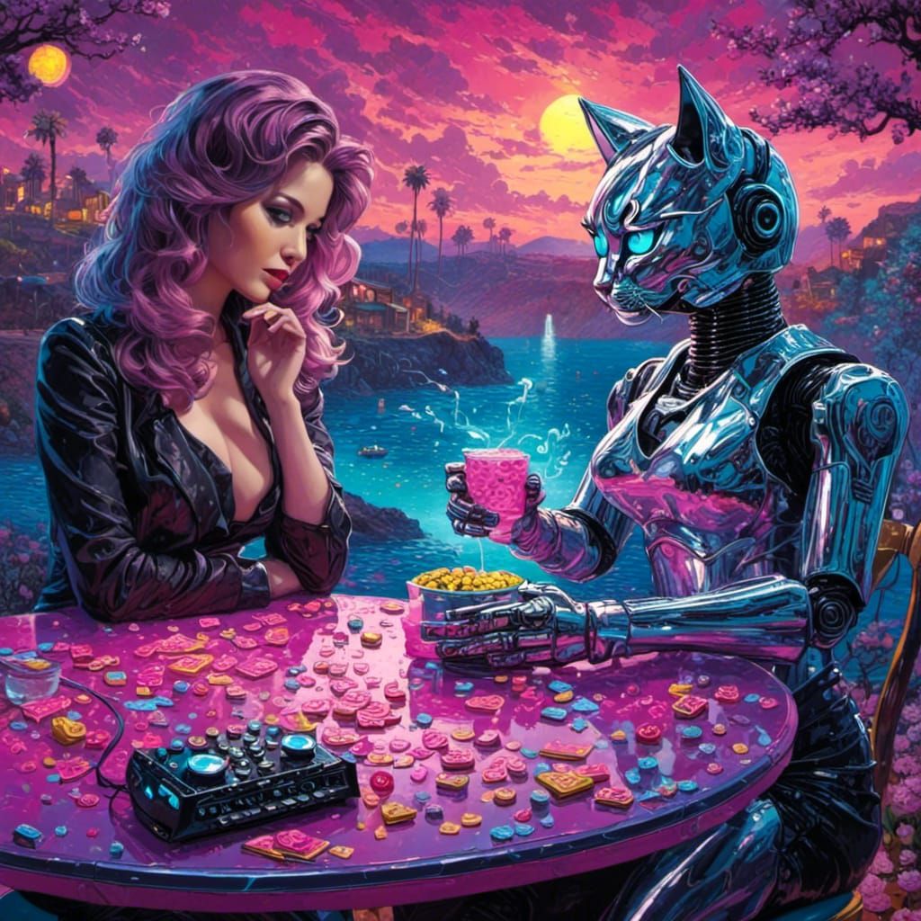 Artificial Intelligence in Eighties Neon Style