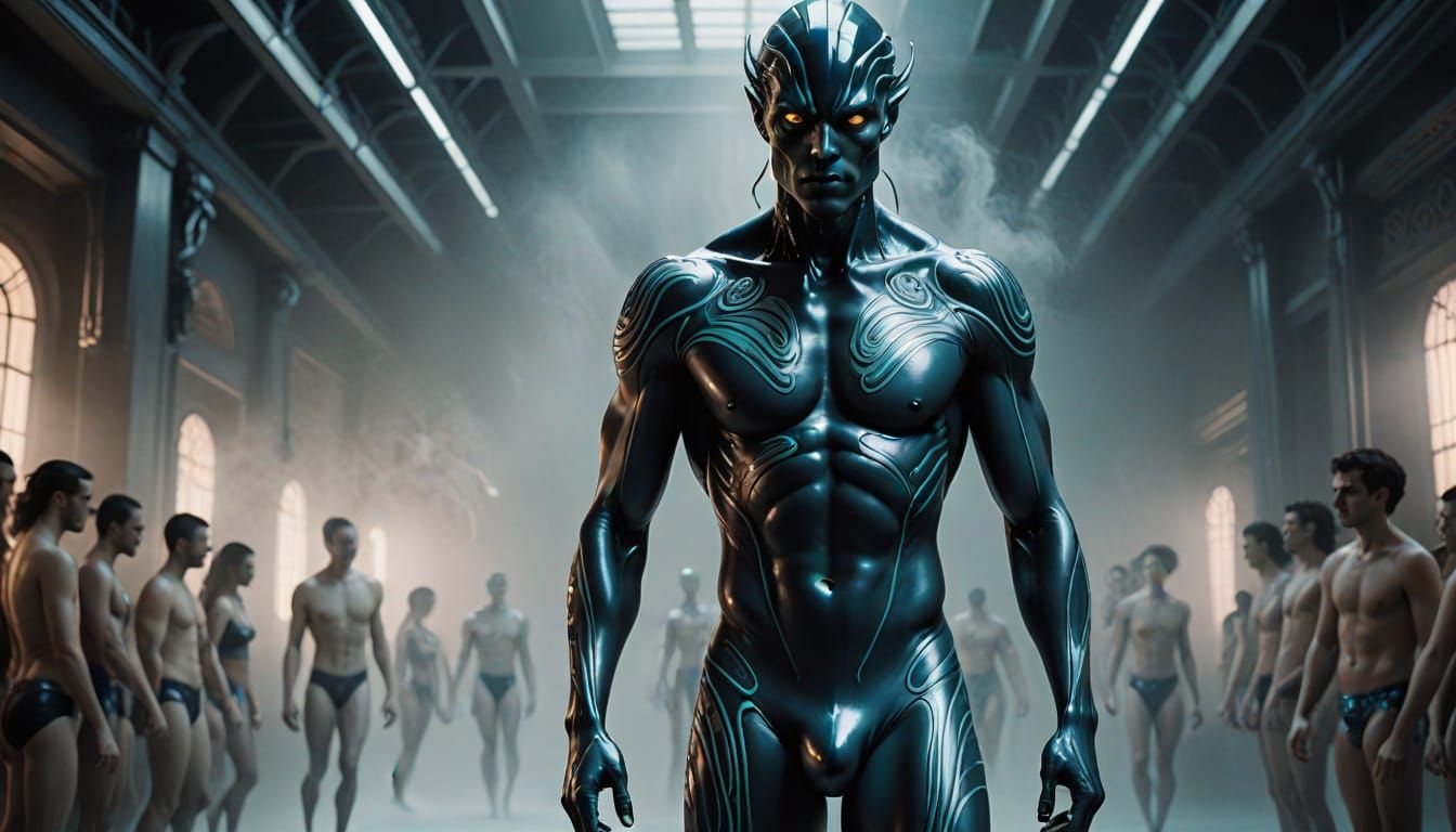 Cyberpunk Alien Supermodel Struts Parisian Catwalk