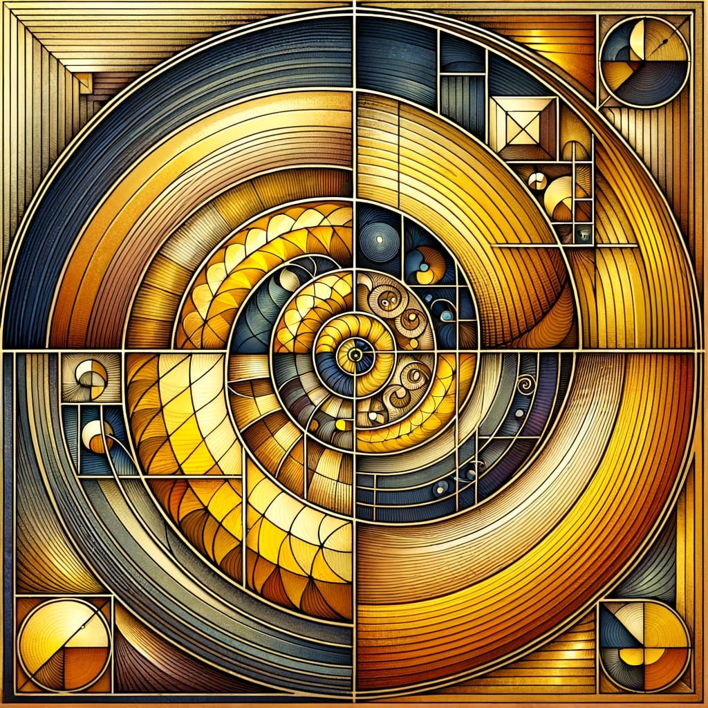 Harmonious Nature Composition in Golden Ratio