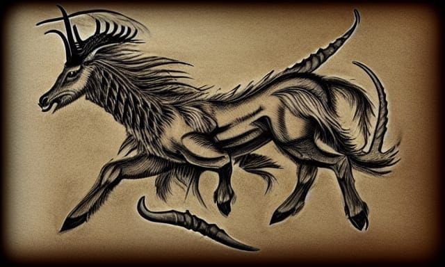Kirin Leaping: Celtic Pen and Ink Design