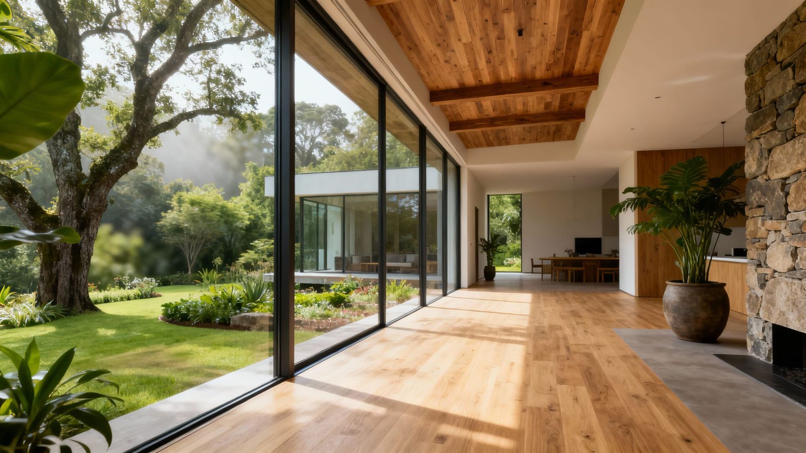 Modern Eco-Home in Lush Landscape: Architectural Photo