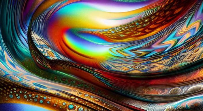Kaleidoscopic Flow of Time: A Surreal Flame Flower