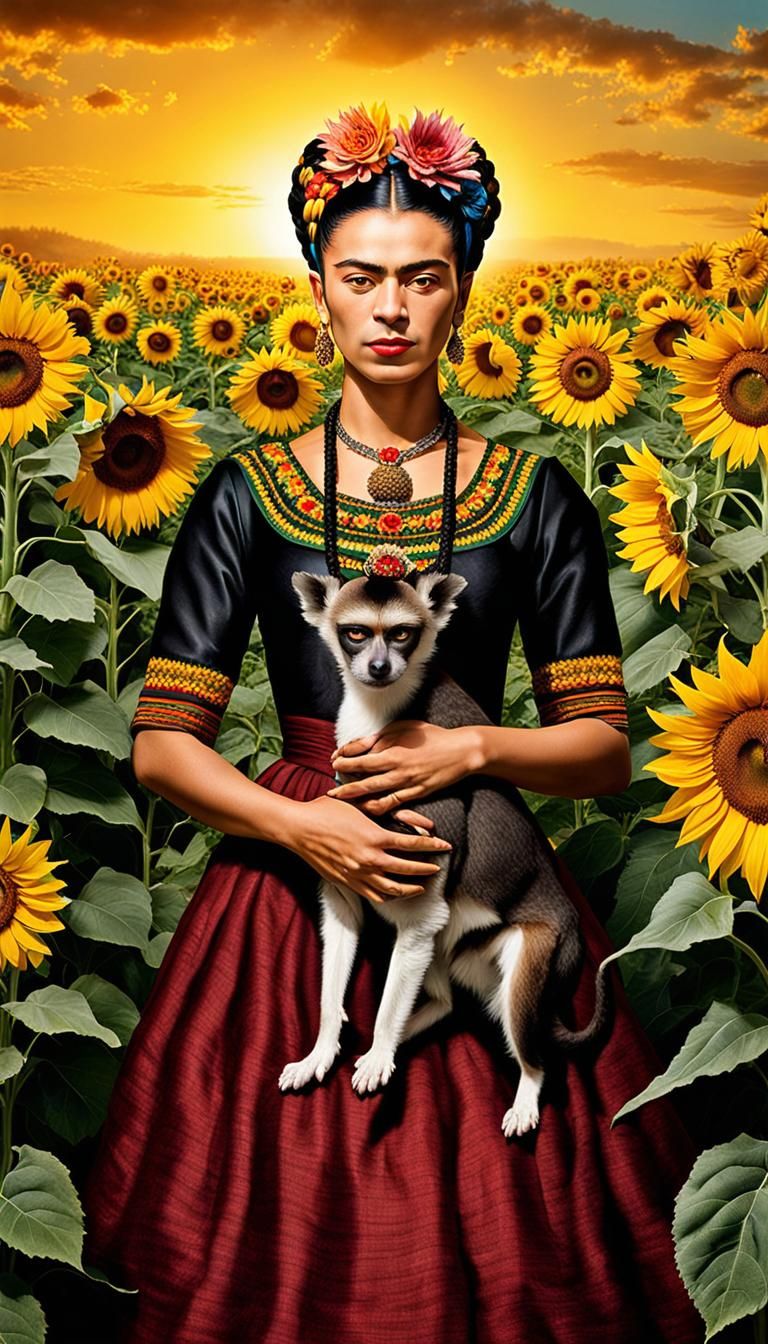 Frida Kahlo y los Girasoles
