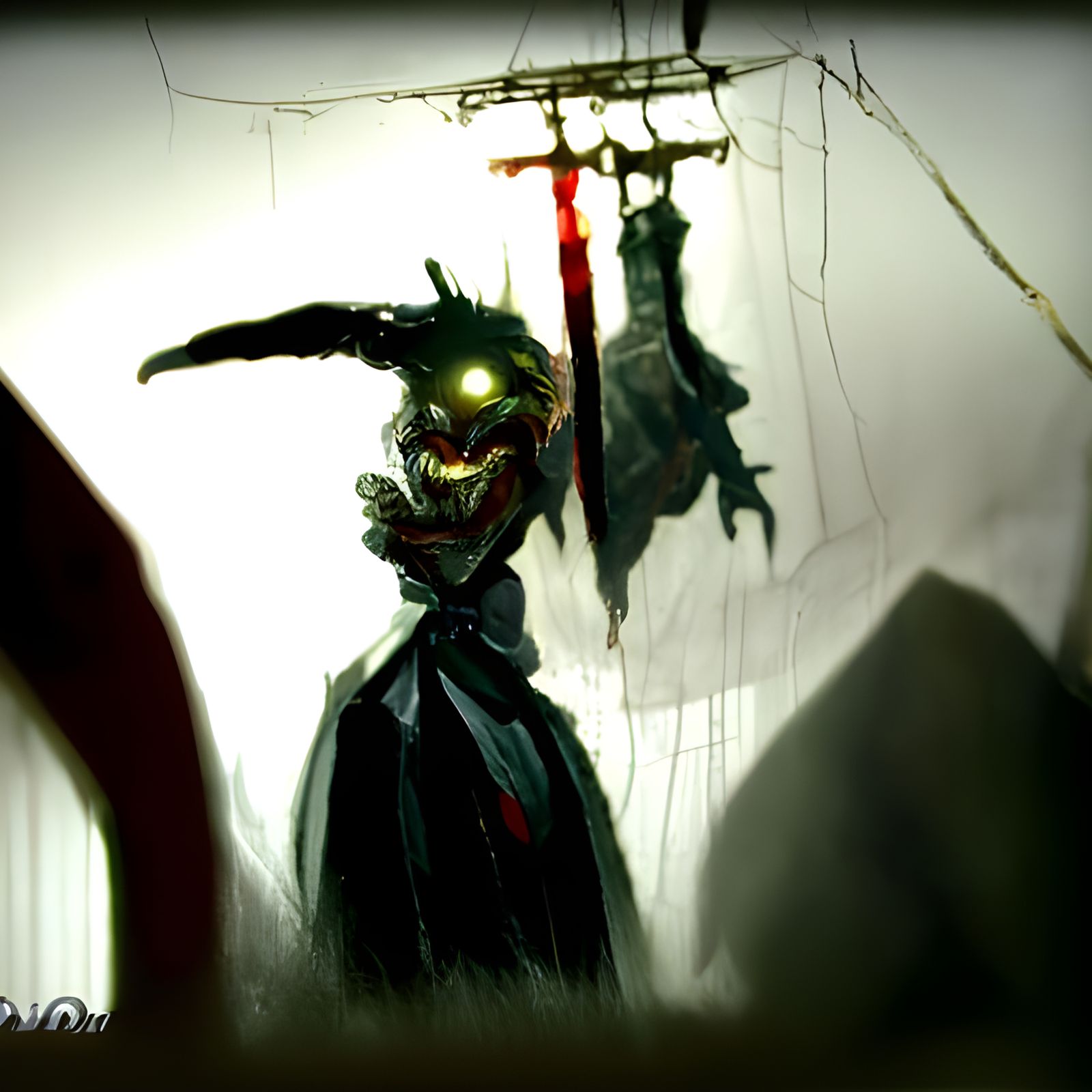 Sinister Puppeteer in Dark Fantasy Style