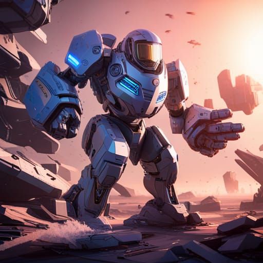 Intricate Sci-Fi Mech Details in Dramatic Lighting