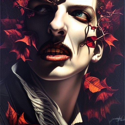 Gothic Portrait of Vincent Price in Oil