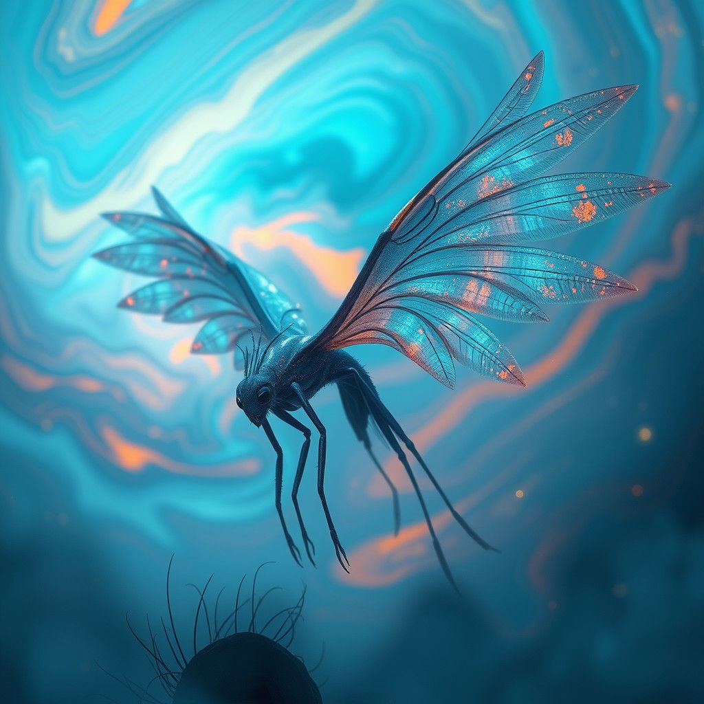 Mystical Apawenis Fairy in Dreamlike Aurora Scene