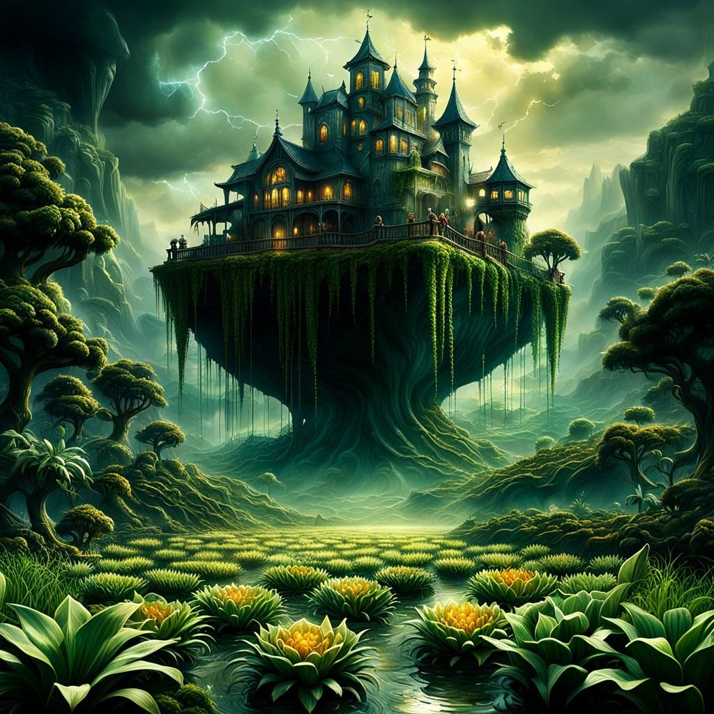 Dramatic Digital Matte Painting of Seeds Being Planted