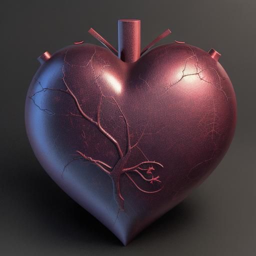 Realistic Anatomically Accurate Heart HD Render