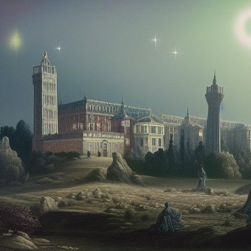 Crystal Palace on Mountaintop: Matte Painting