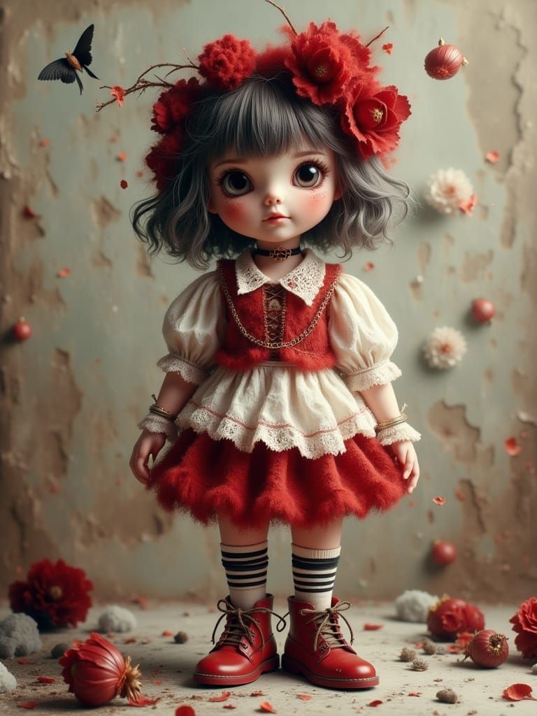 Steampunk Clay Doll in Cinema 4D Render