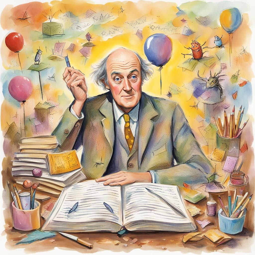 AI Roald Dahl Portrait