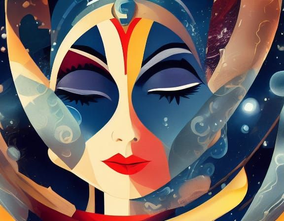 1920s Art Deco Travel Poster for Atlantis