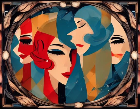 1920s Art Deco Travel Poster of Atlantis