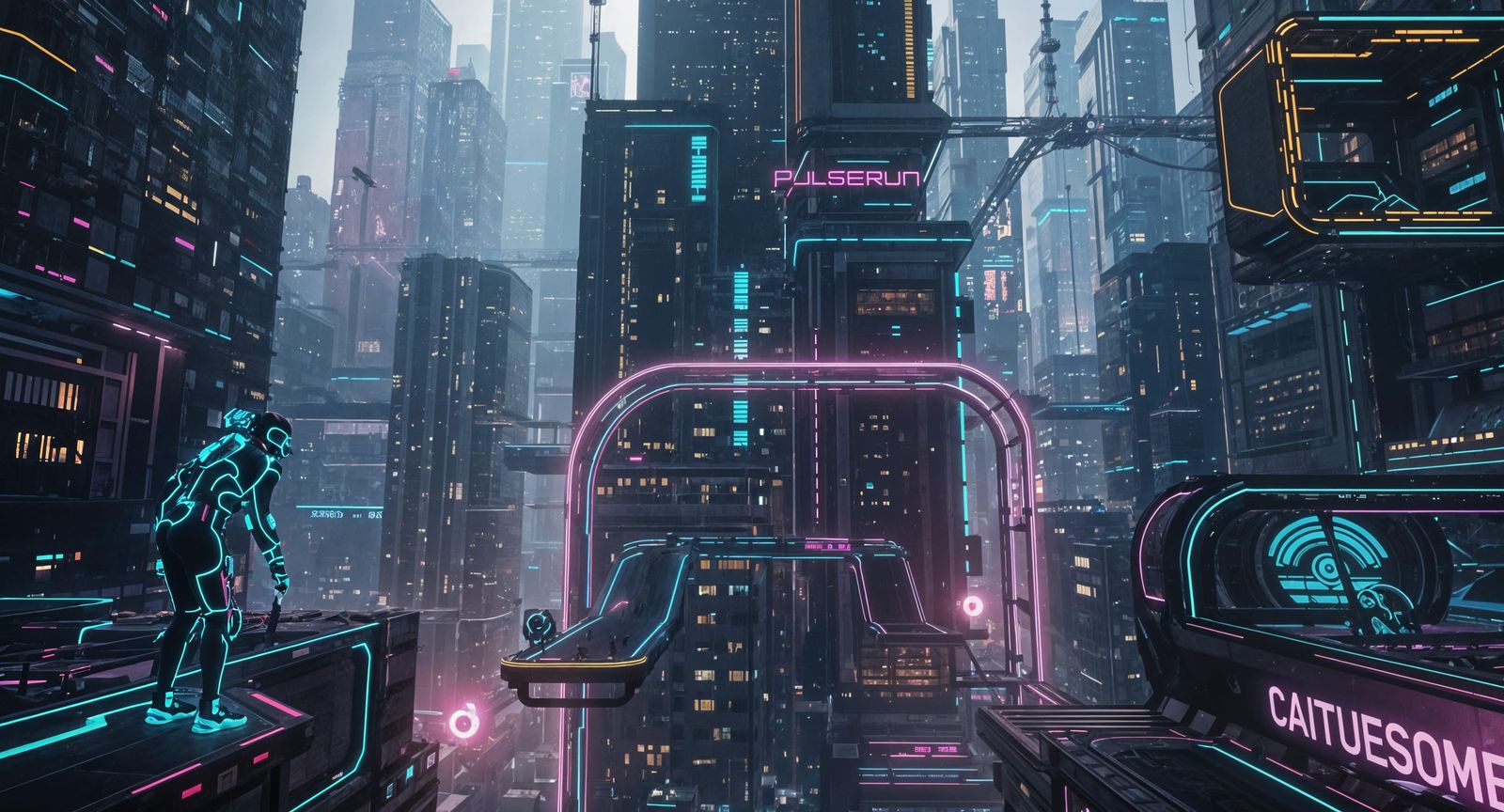 Futuristic Sci-Fi Sport: PulseRun in Aetheris