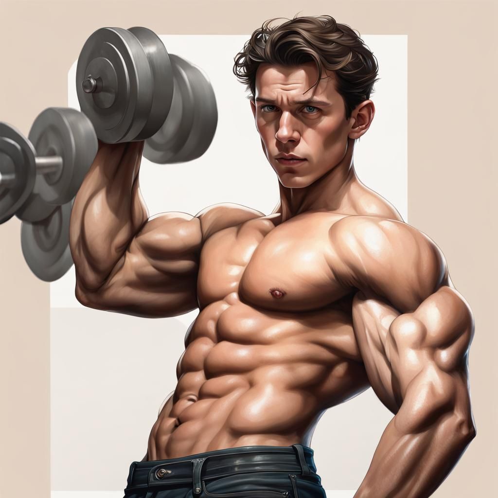 Hyperrealistic Muscular Man with Detailed Anatomy