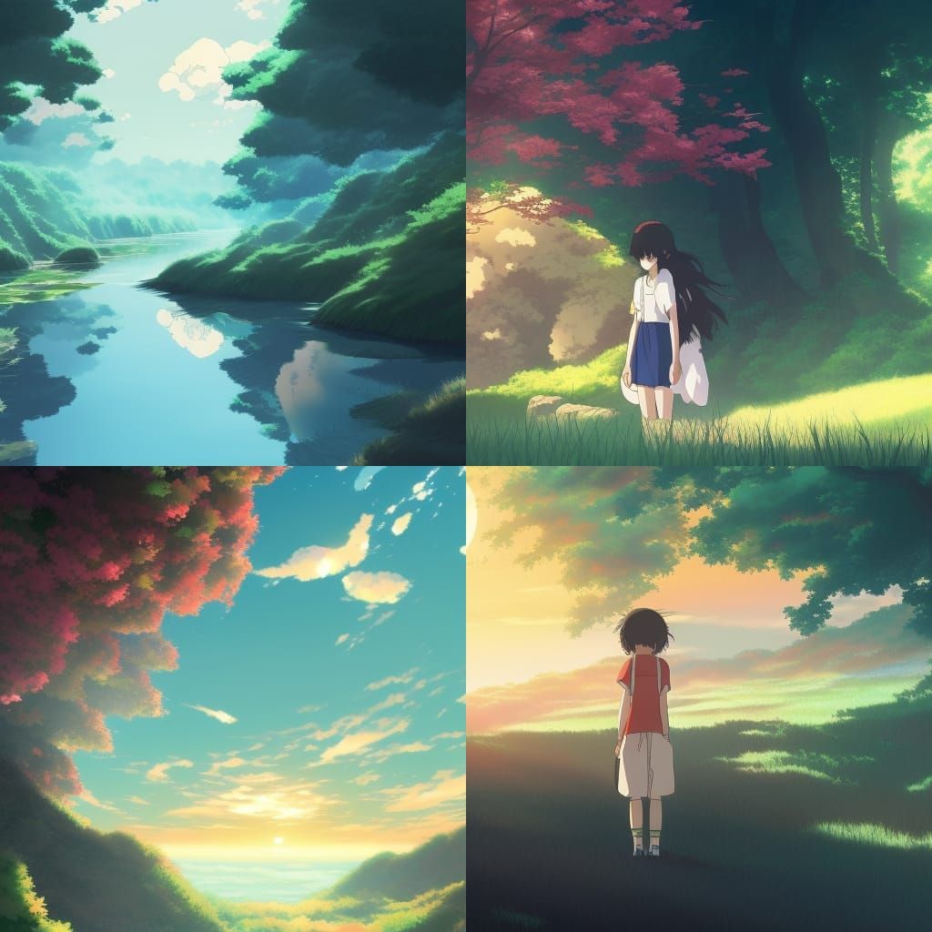 Radiant Sun: Studio Ghibli Anime Key Visual