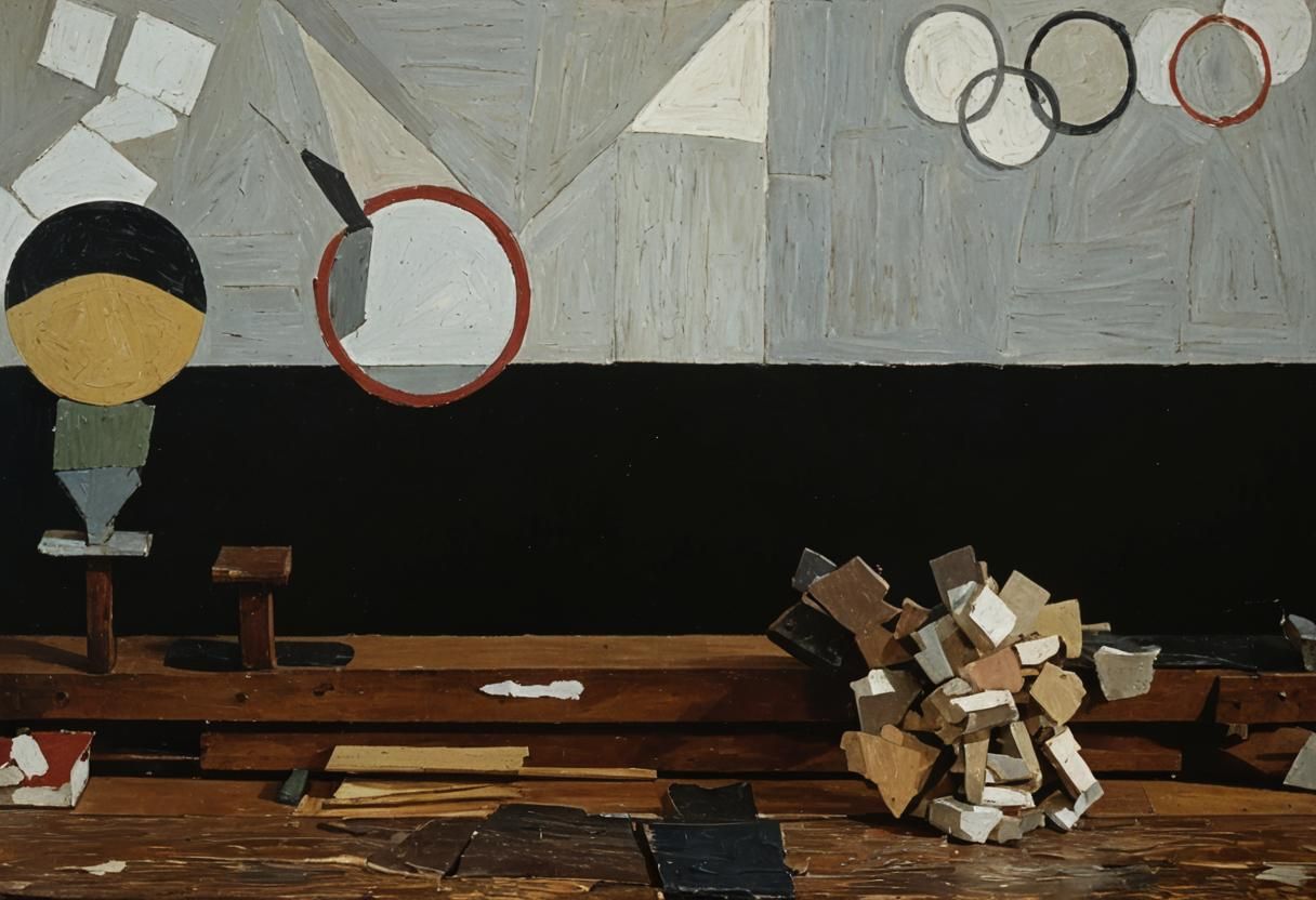 Cubist Portrait of Georges Braque at His Workbench