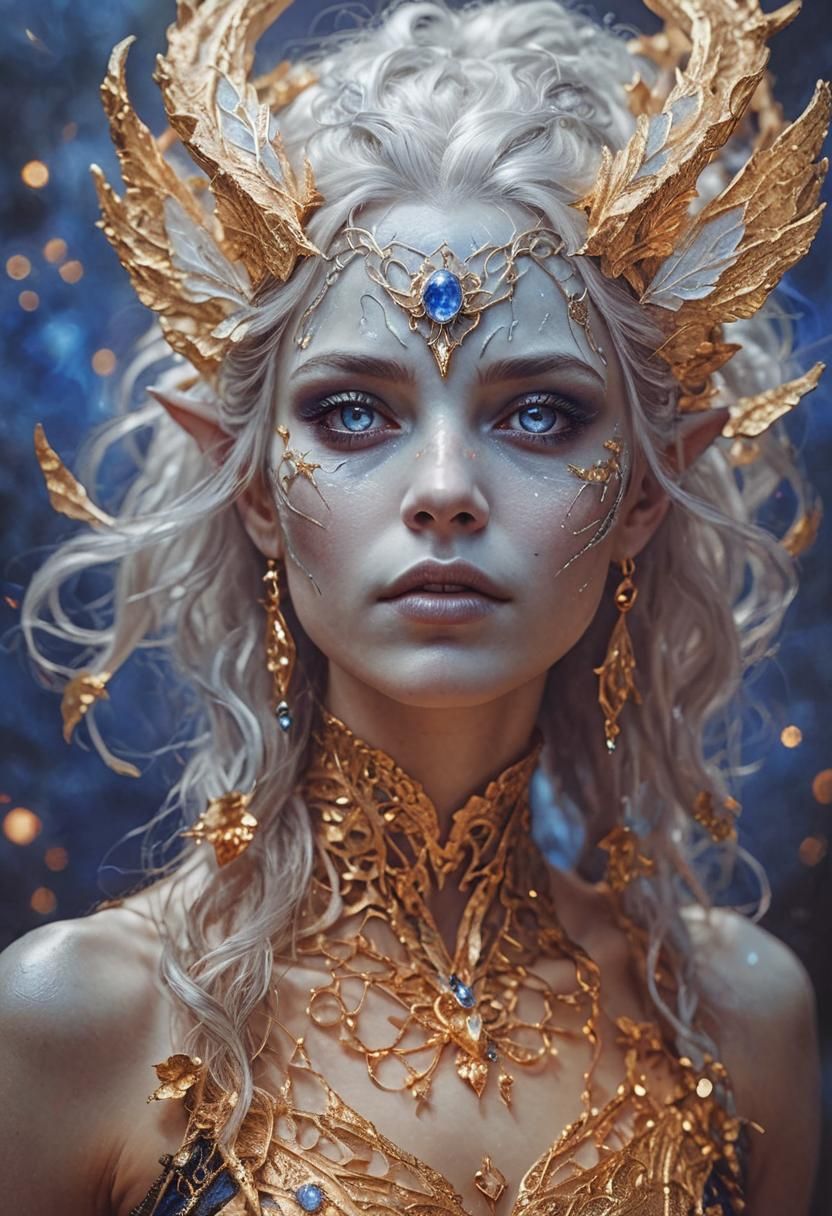 Mysterious Elven Woman Portrait in LOTR Style