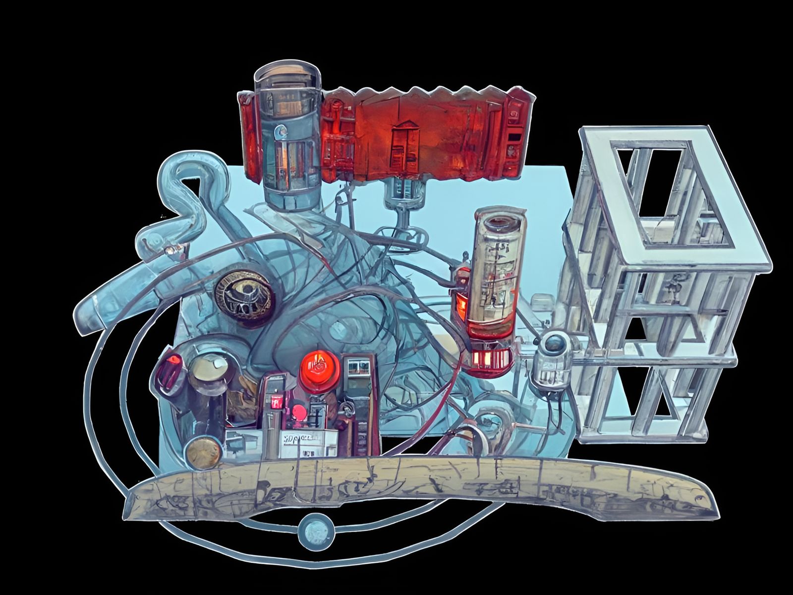 Surreal Nuclear Fantasy Landscape Photography in 8k