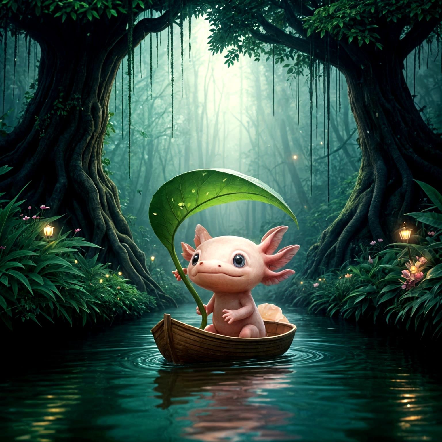 Little Axolotl on Lake Xochimilco