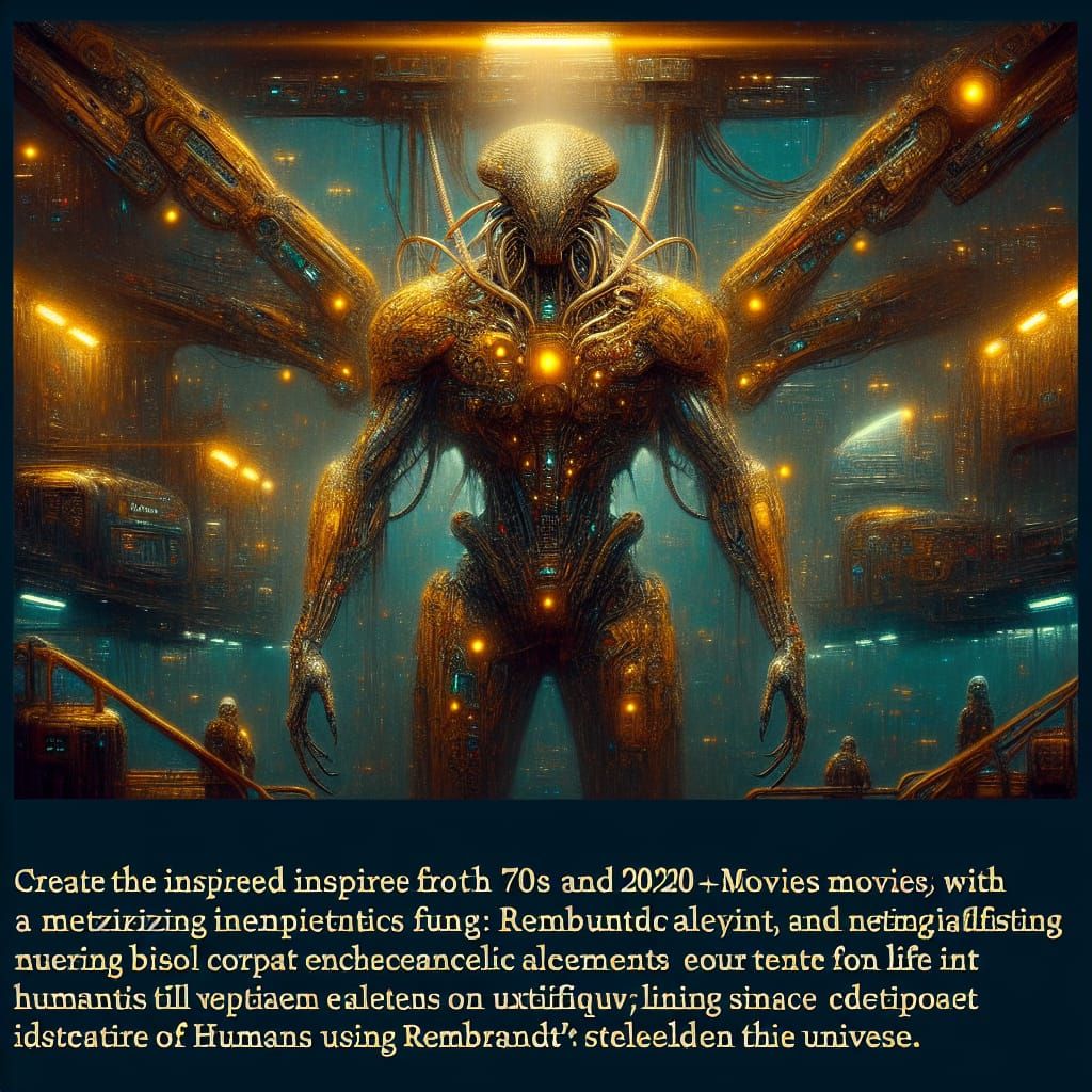 Alien Hybrid Portrait in Gritty Biomechanical Style