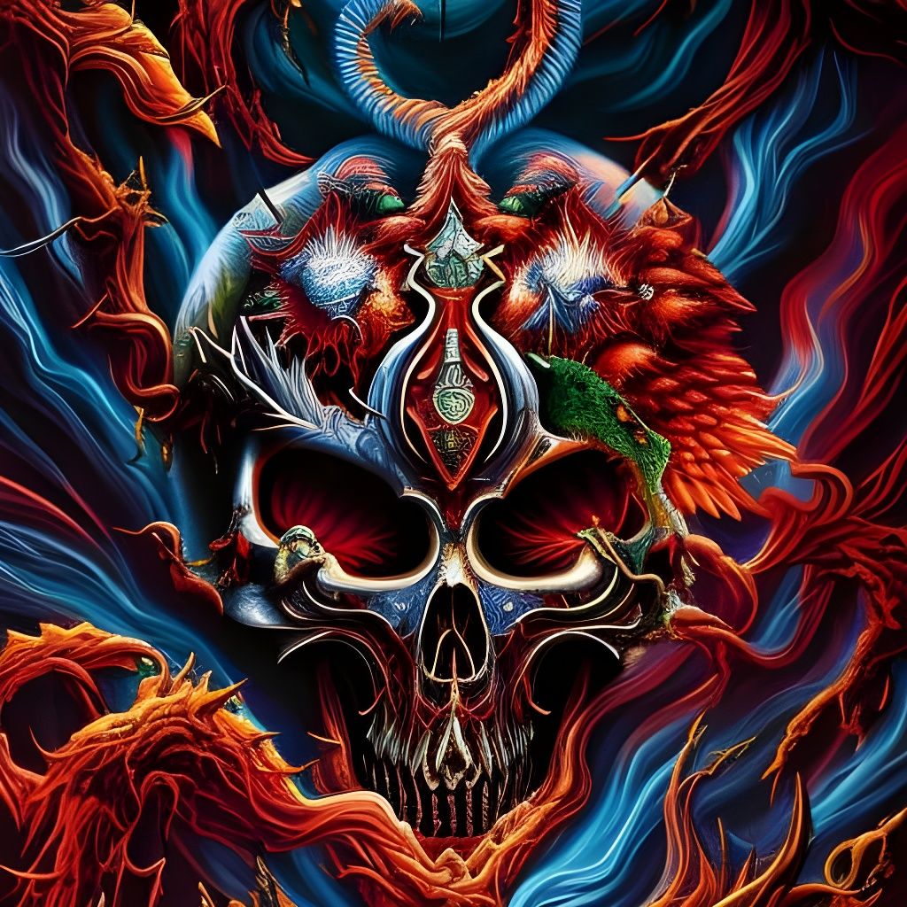 Hyperdetailed Thrash Metal Album Cover Art