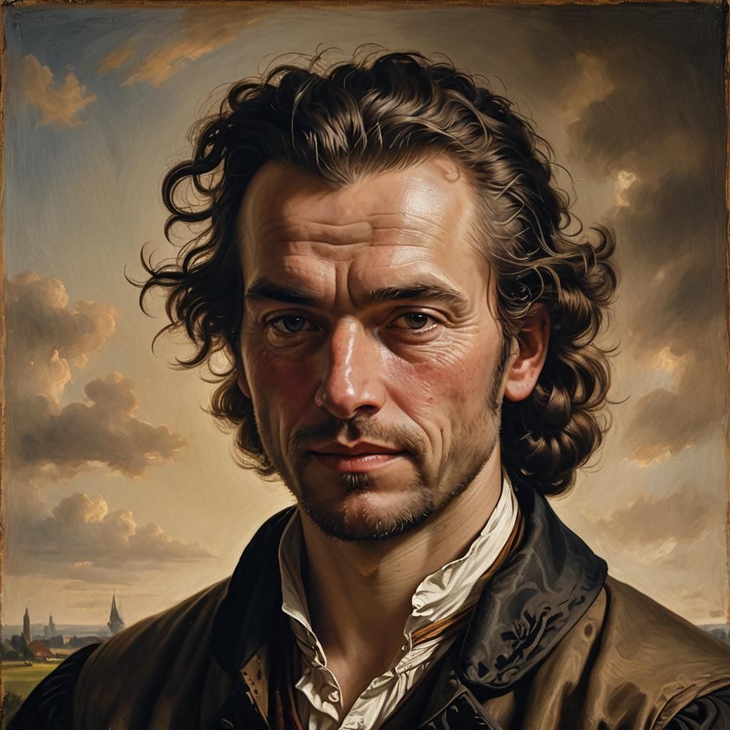 Dutch Master Portrait of a Man in Traditional Attire