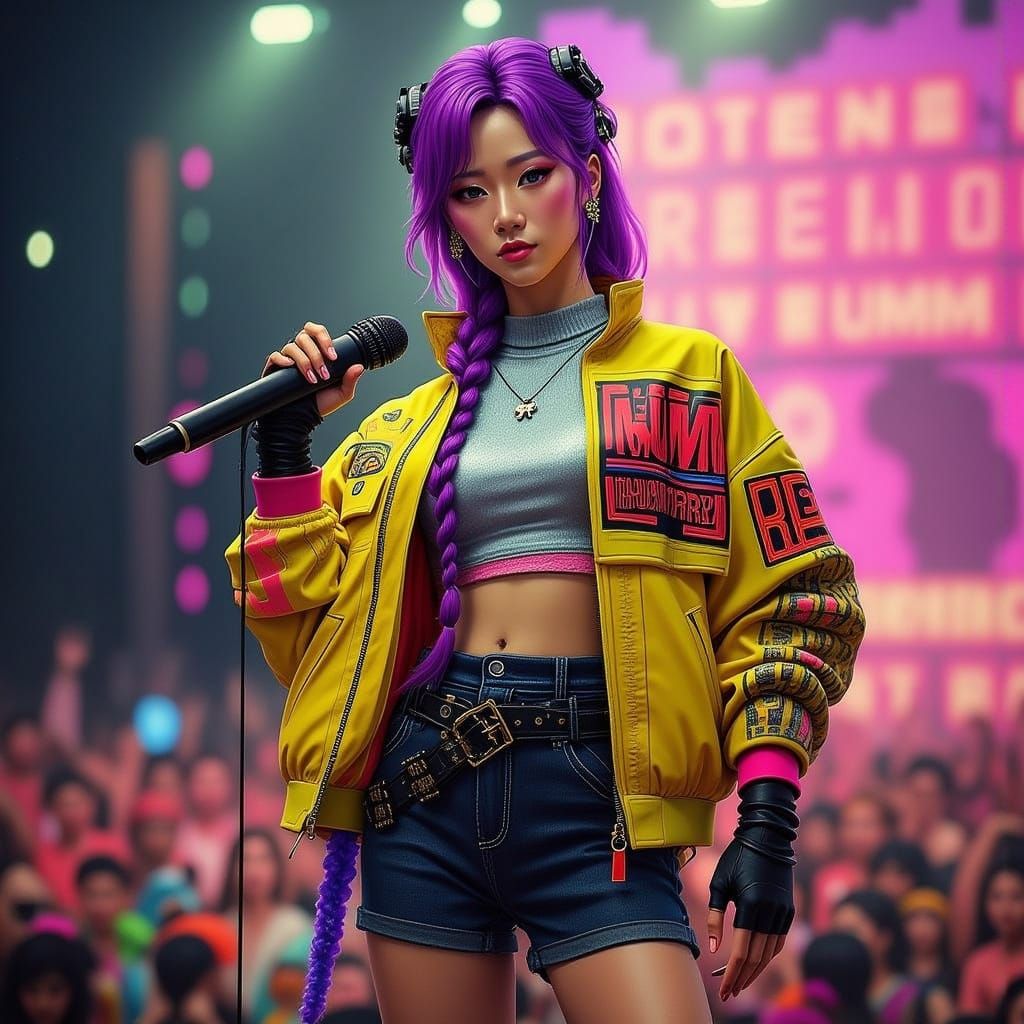 Korean Demon Hunter Rumi in Sin City Style