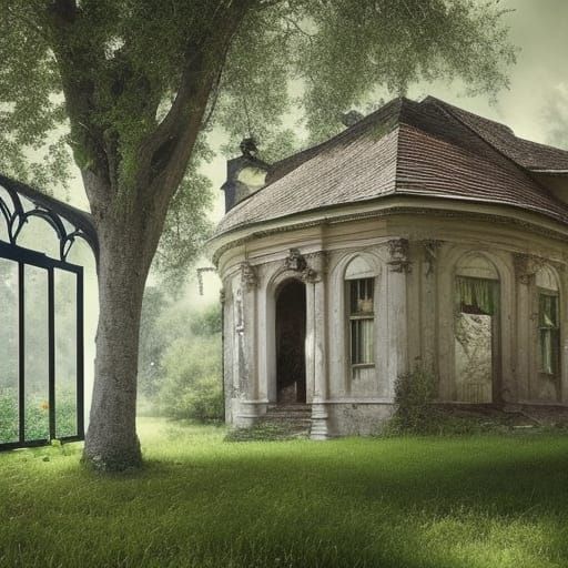 Birds and Blooms in Abandoned Manor