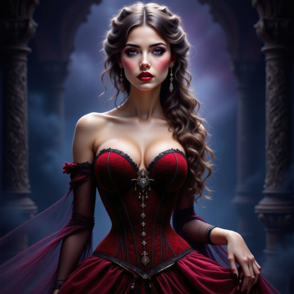 Beautiful Woman in a Corset