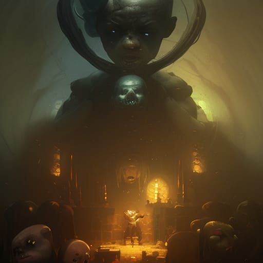 Dark Fantasy Binding of Isaac, Artstation Masterpiece