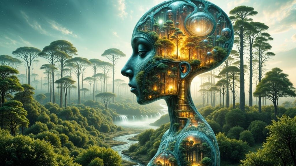 Sustainable Eco Harmony in Abstract Reality