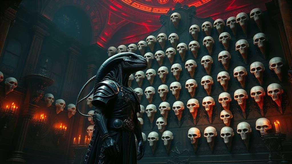 Alien Hunter and Demon Companion Display Trophies