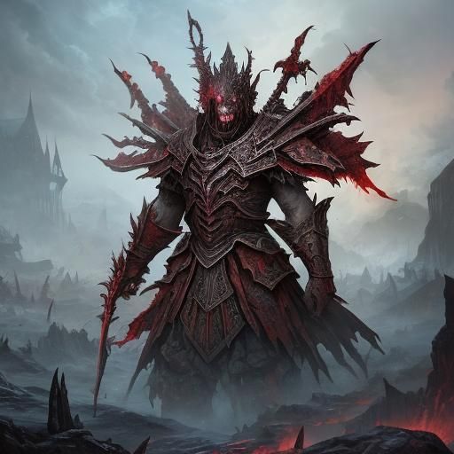 Warrior Zombie in Detailed Matte Painting