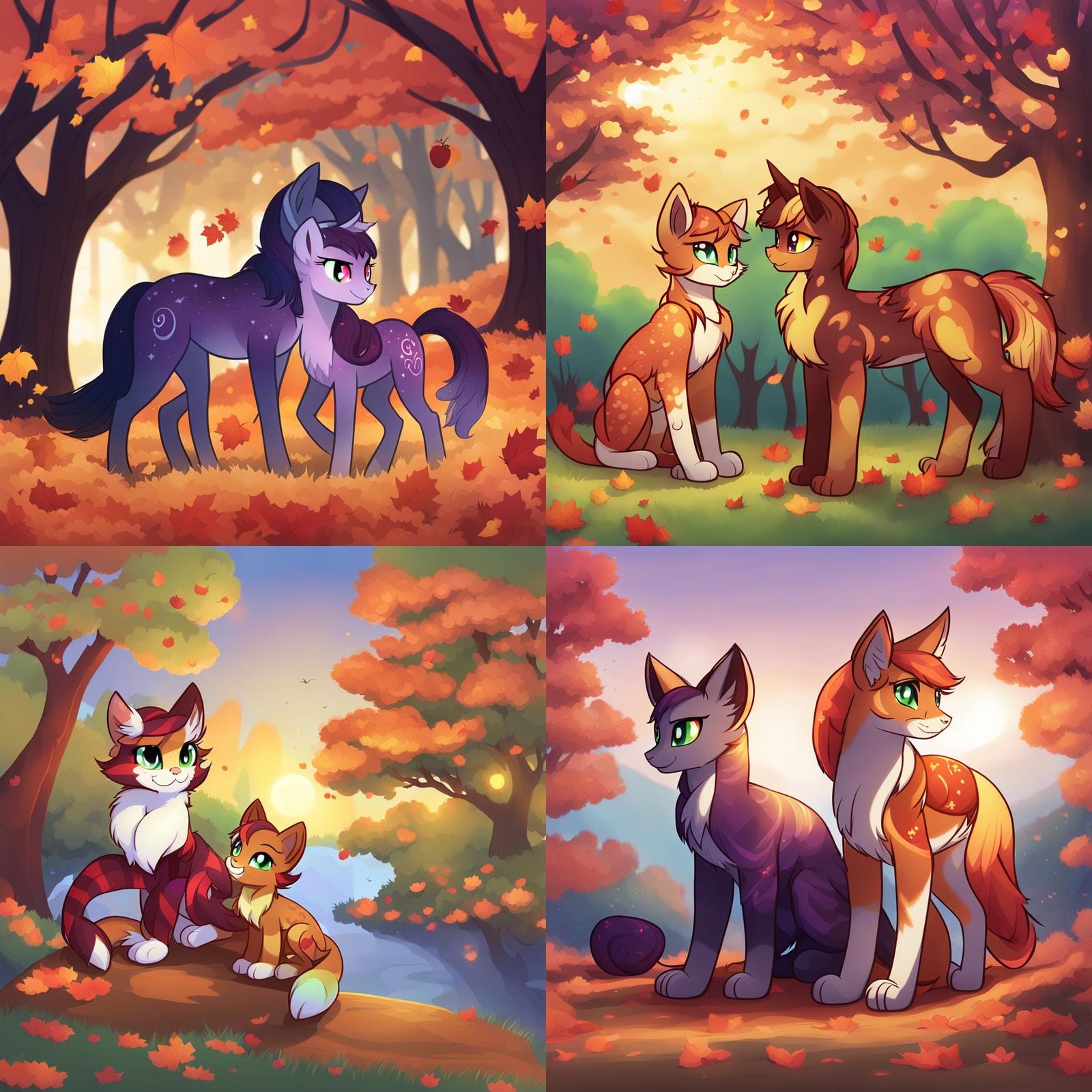 Appledusk and Mapleshade Ponies