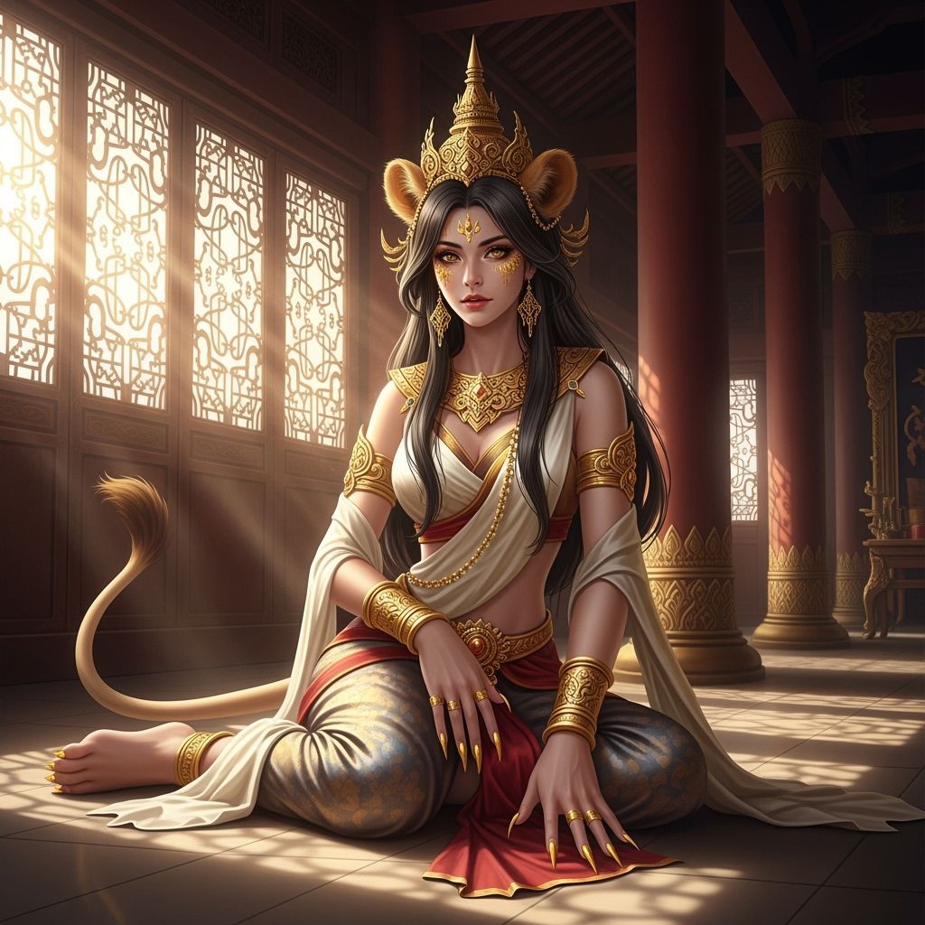 Magnificent Thai Apsonsi Fusion of Woman and Lioness