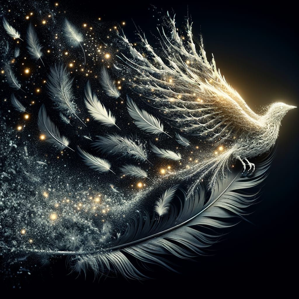 Whimsical Feather Transforms into Sparkling Birds in Magic M...