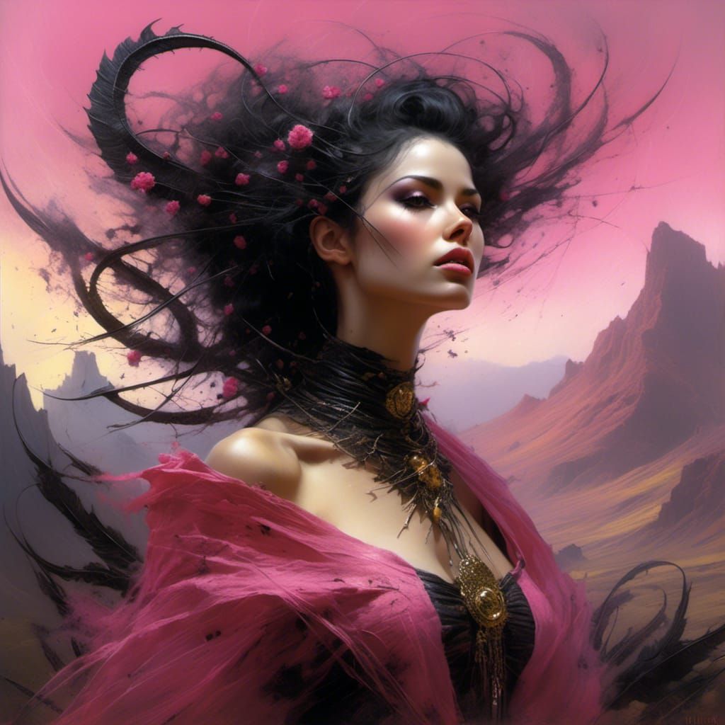 Hyperreal Portrait of Chilean Woman in Costume