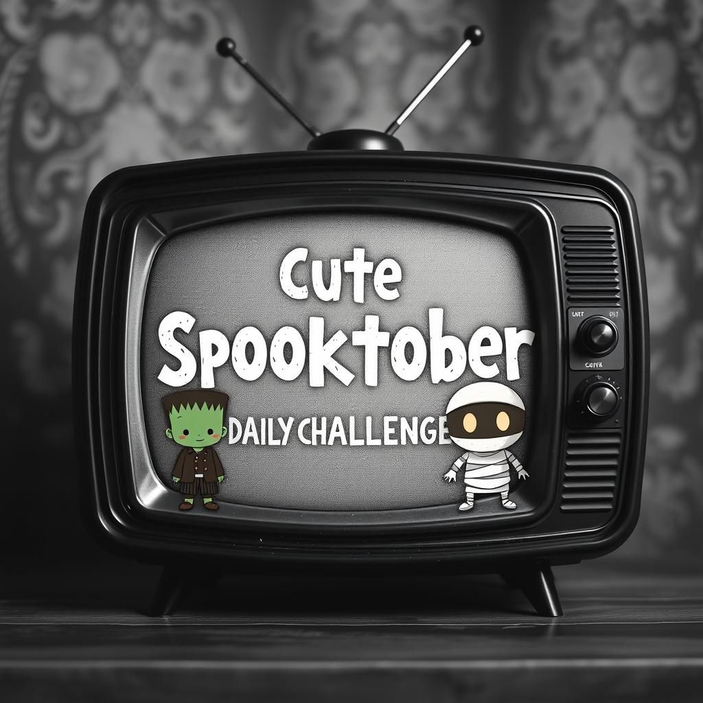 Chibi Monsters on Retro TV in Ash Thorp Style