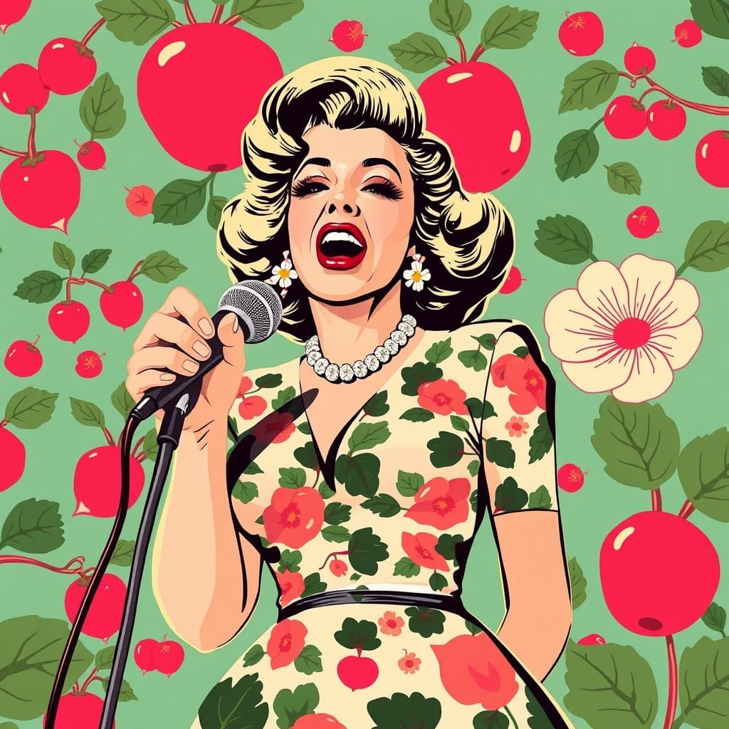 Glamorous Bette Davis Sings in Retro-Futuristic Style