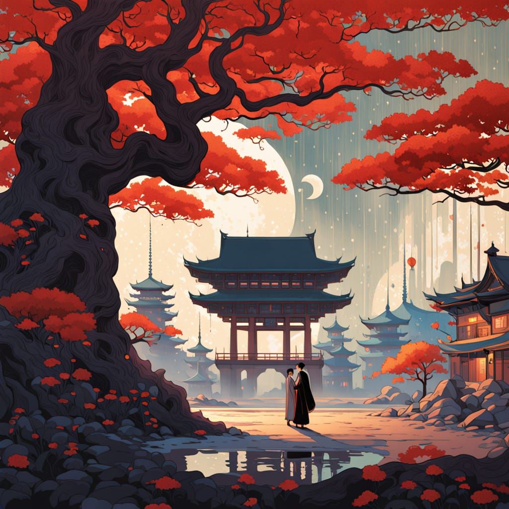 Red ume tree