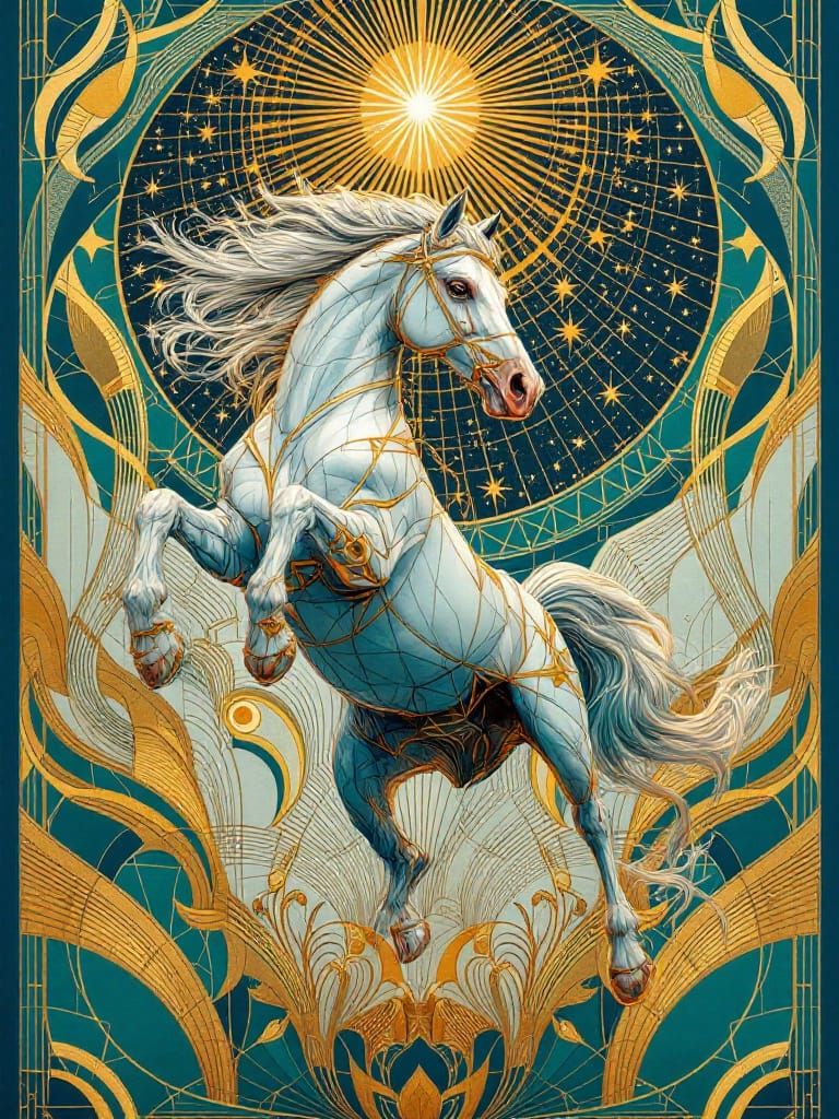 Comet Horse Gallops Free with Divine Power