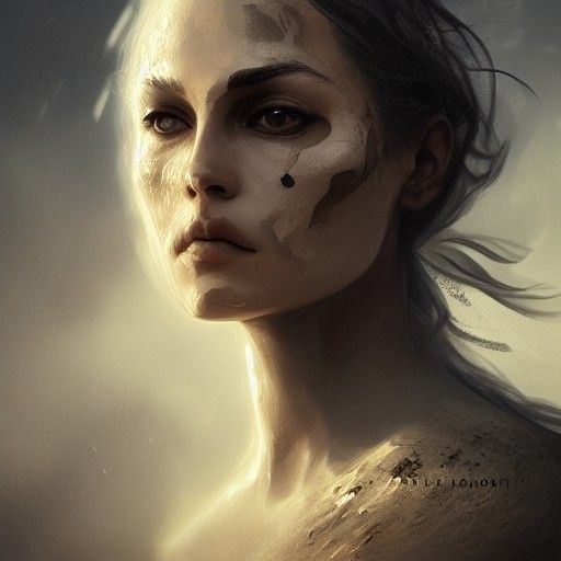 Intricate Avalon Skull Portrait in Digital Painting Style