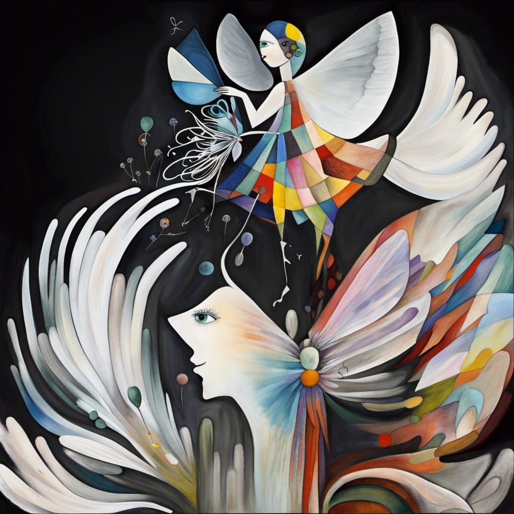 Fairies Making Wishes in Dandelion Dreamscape